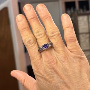 SIZE 9 Sterling ring with Lavender Stone